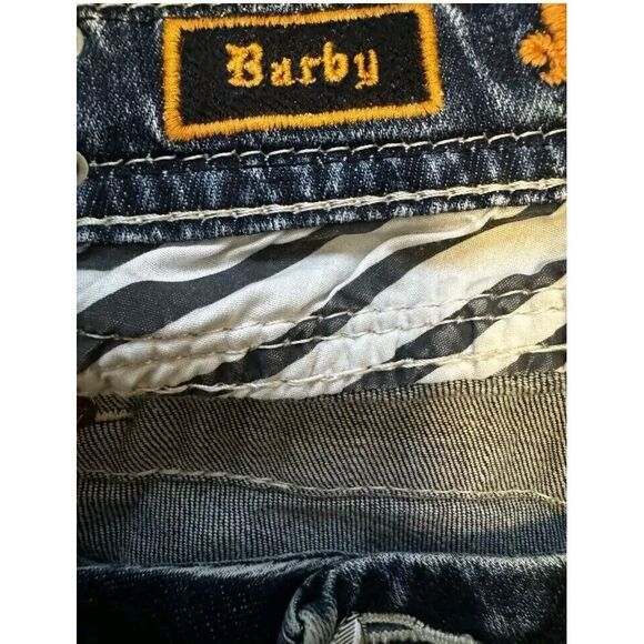 Rock Revival Blue Skinny Jeans with Embroidered Pockets - Picture 8 of 10